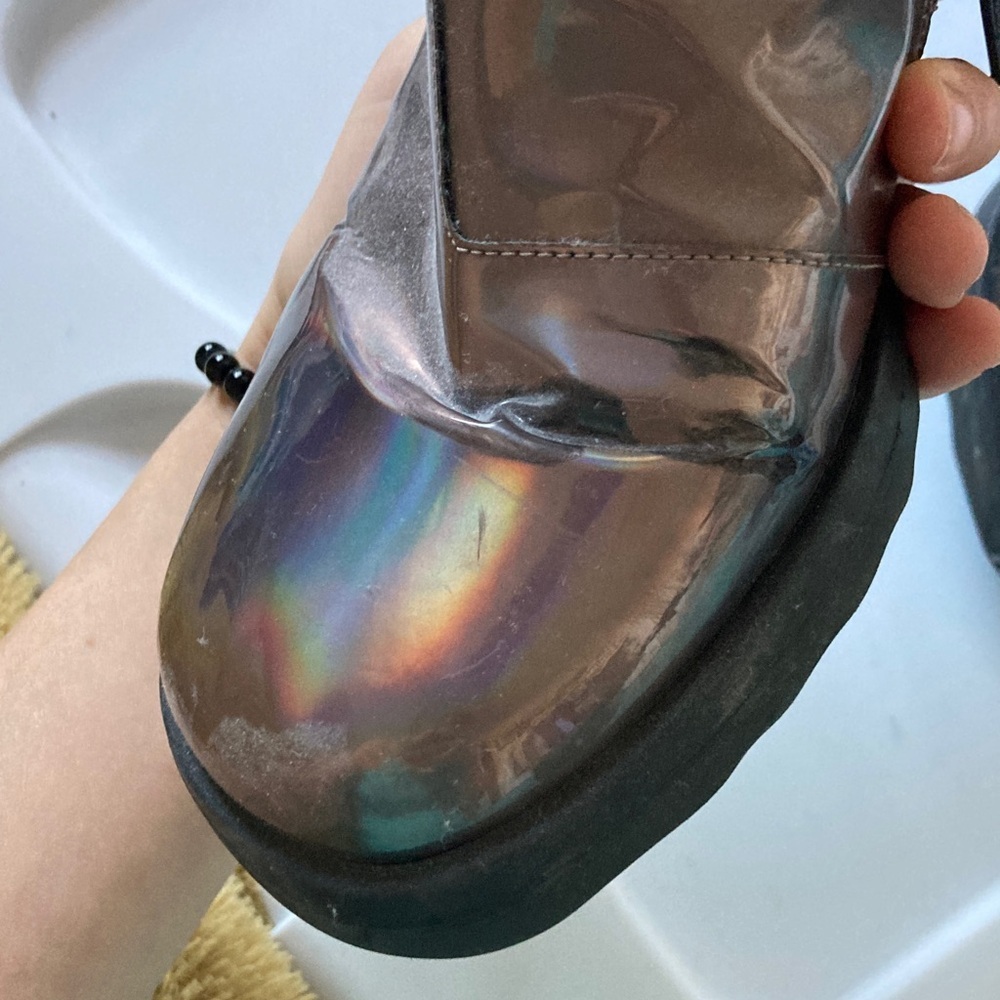John Fluevog Unity Penney ankle boot in the oil slick colorway 9 AS IS - Picture 3 of 5